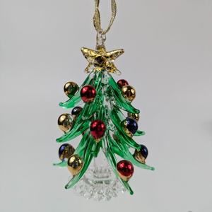 Swung Glass Mouth Blown Christmas Tree Ornament Handmade Vtg Holiday Decor Gift
